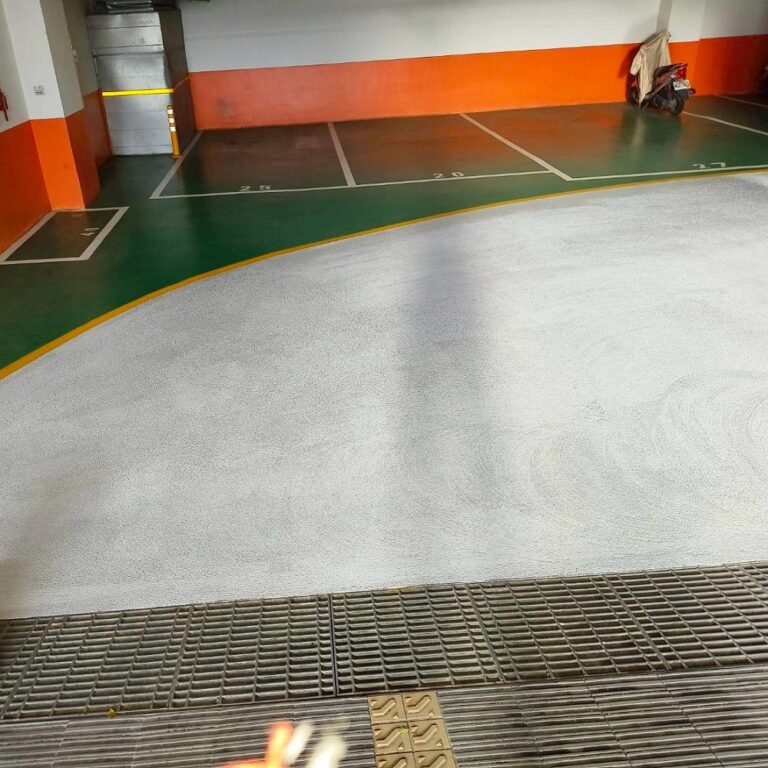 停車場斜坡道環氧樹脂止滑工程 新竹湖口完工1