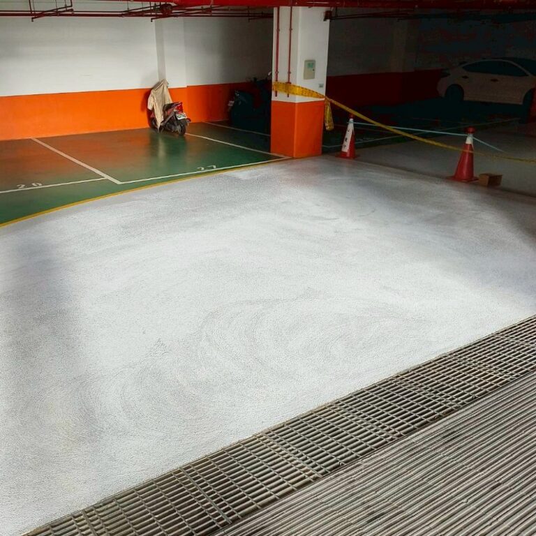 停車場斜坡道環氧樹脂止滑工程 新竹湖口完工2