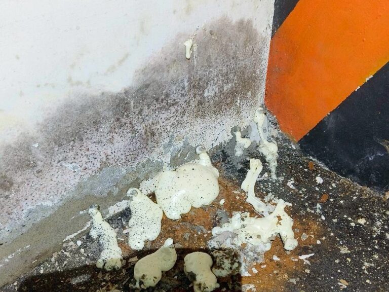 地下室停車場牆角抓漏 台中南屯現代經典施工中1