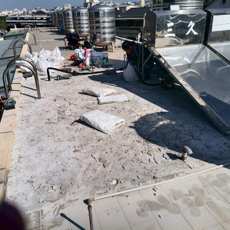 屋頂PU防水隔熱工程 台中沙鹿施工中1