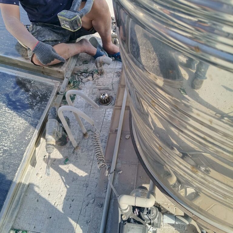 屋頂PU防水隔熱工程 台中沙鹿施工中3