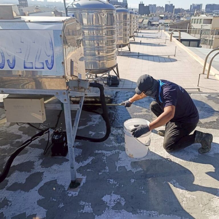 屋頂PU防水隔熱工程 台中沙鹿施工中5