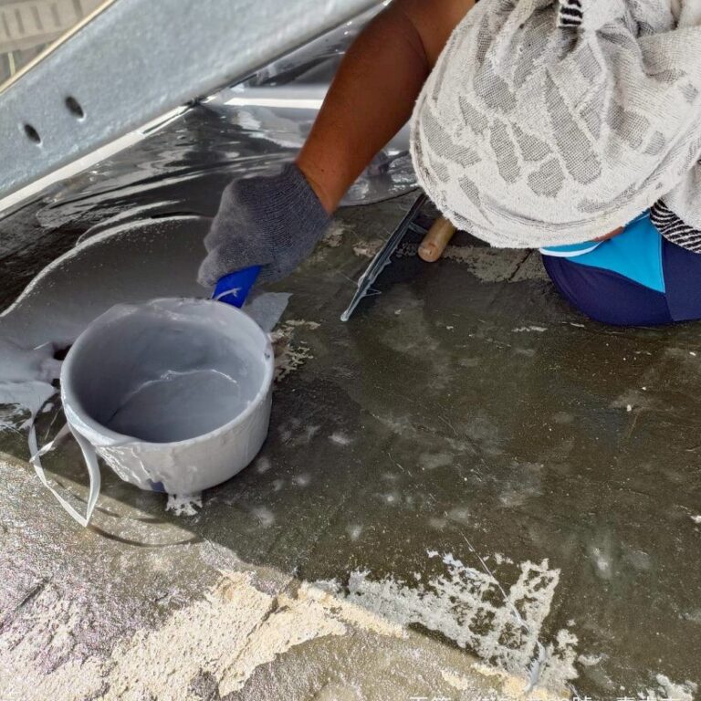 屋頂PU防水隔熱工程 台中沙鹿施工中8