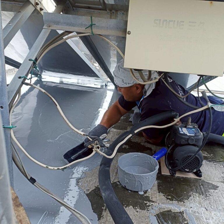 屋頂PU防水隔熱工程 台中沙鹿施工中9