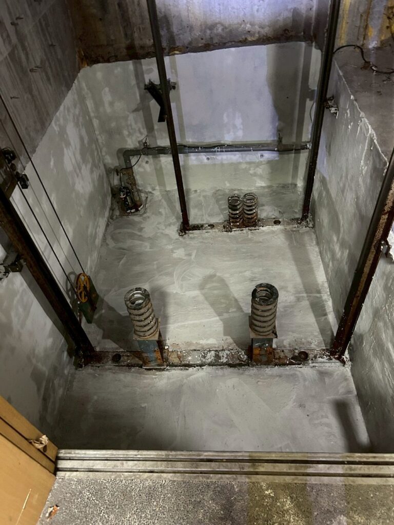 電梯基坑抓漏工程 台中高工第一座完工