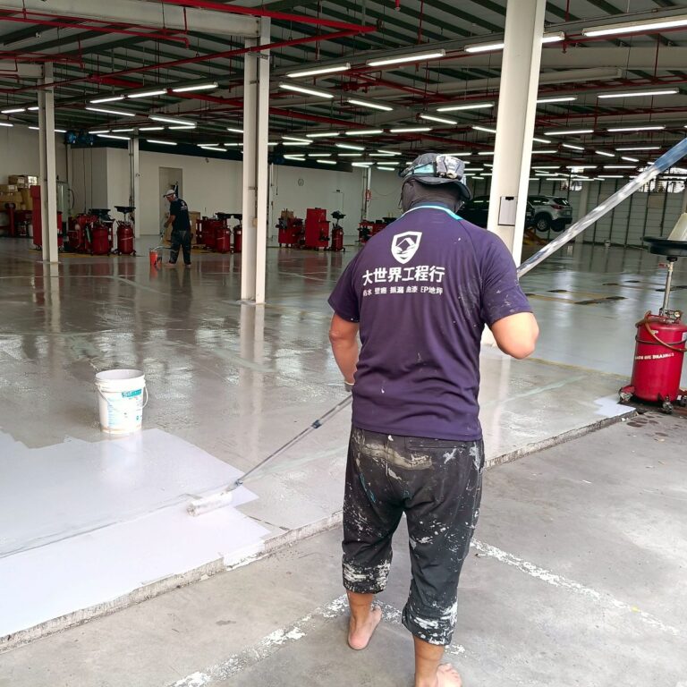EPOXY環氧樹脂地坪修補工程 馬自達 彰化廠施工中7