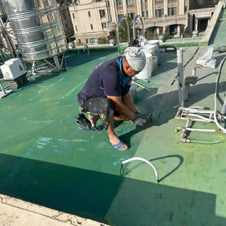 屋頂PU隔熱防水工程 台中豐原施工中3