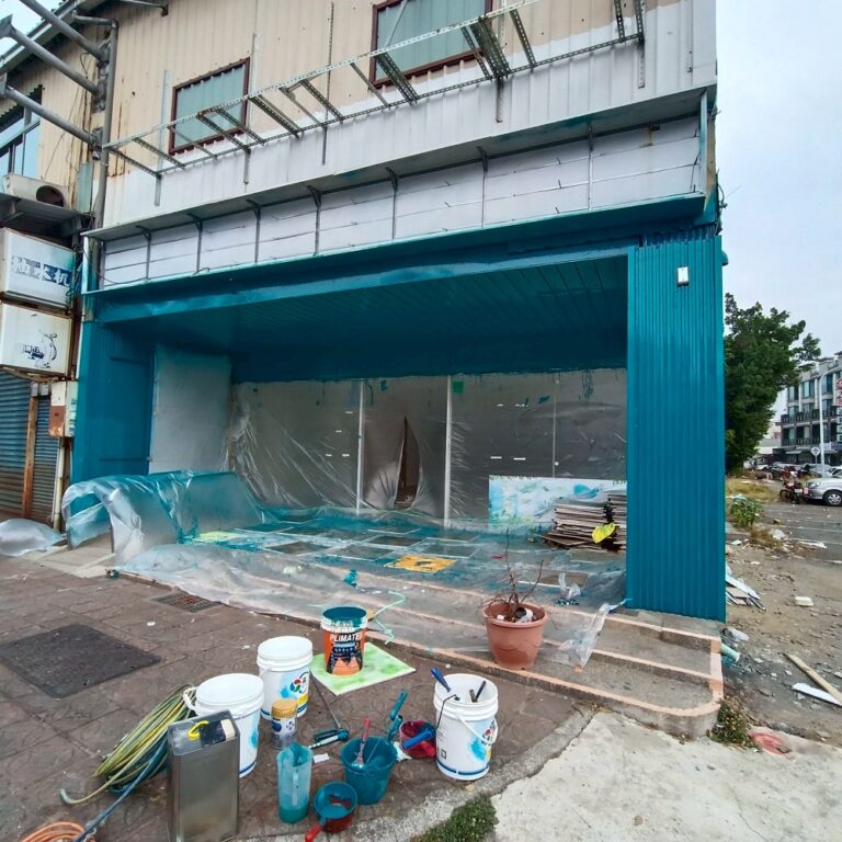 客戶調色鐵皮噴漆 嘉義TOTAL施工中3