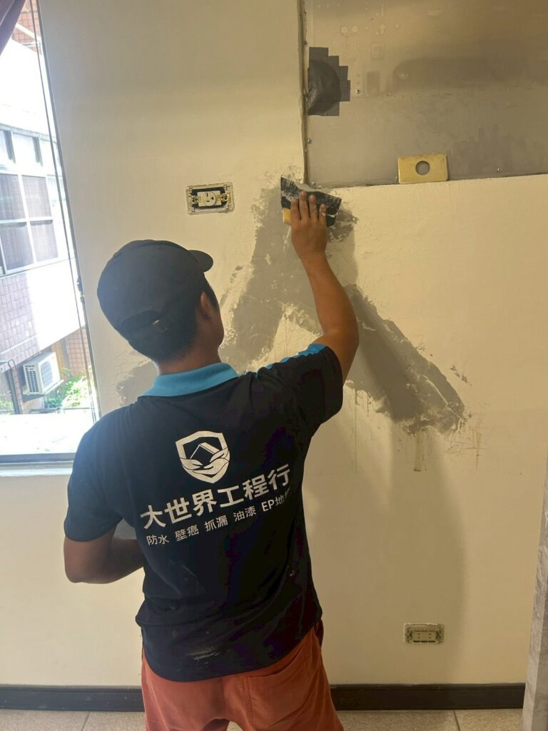 冷氣窗框抓漏 北屯區松順一街2施工中