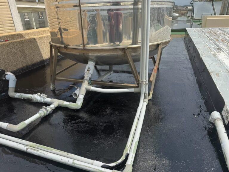 屋頂熱熔毯鋁箔面 台中沙鹿區1施工中