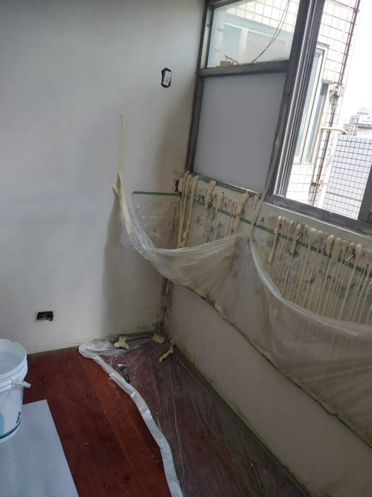 窗框抓漏 台中西屯區2施工中