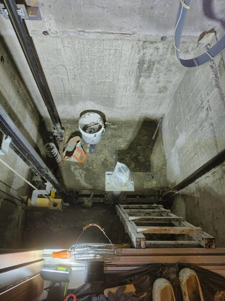 電梯基坑抓漏 台中龍井區1施工中
